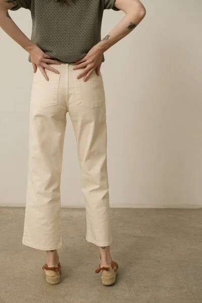 TIRALAHILACHA TIRALAHILACHA Hani Recycled Cotton Sailor Pants, Weiß, – Produktbild 2 von 4