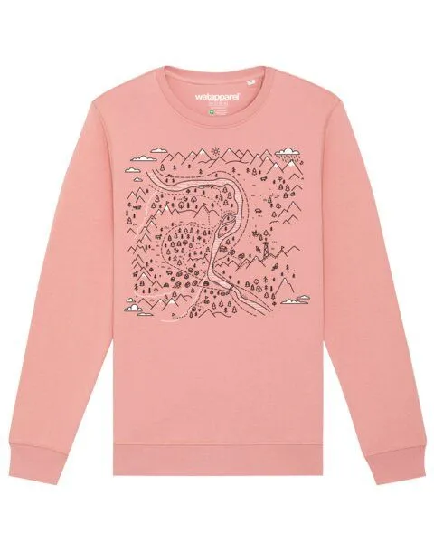 watapparel watapparel Sweatshirt Unisex Landschaft, Canyon pink, – Produktbild 1 von 4