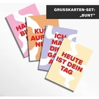 DEINE ZWEISAMKEIT DEINE ZWEISAMKEIT GRUSSKARTEN-SET "BUNT" | FARBENFROHE GRUSSKARTEN FÜR BESONDERE BOTSCHAFTEN – Produktbild 1 von 1