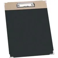 Memo Klemmbrett "Feine Welle" mit glattem Kopf, schwarz/natur – Produktbild 1 von 1