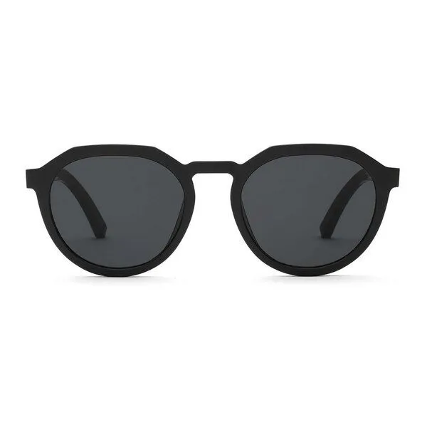 TAKE A SHOT TAKE A SHOT Holz Sonnenbrille für Damen im Panto Design, Schwarz (schwarz/eiche/grau), – Produktbild 1 von 4