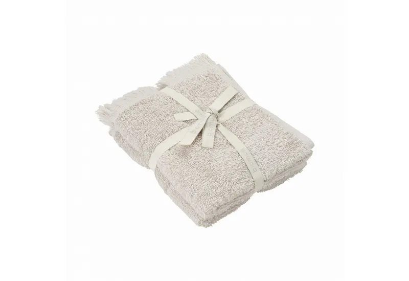 blomus Gästehandtücher -FRINO- 2er Set Luxuriöse Gästehandtücher mit Fransen-Design, (Set, 2-St), Luxuriös, Baumwolle, Fransen-Design, Pflegeleicht, 60 °C waschbar, Beige, – Produktbild 1 von 5