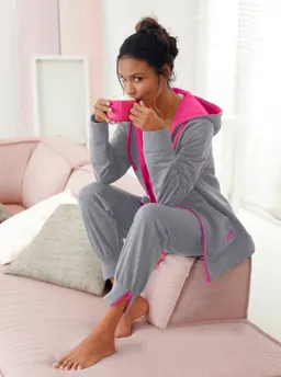 feel good Sweatjacke grau-pink – Produktbild 1 von 1