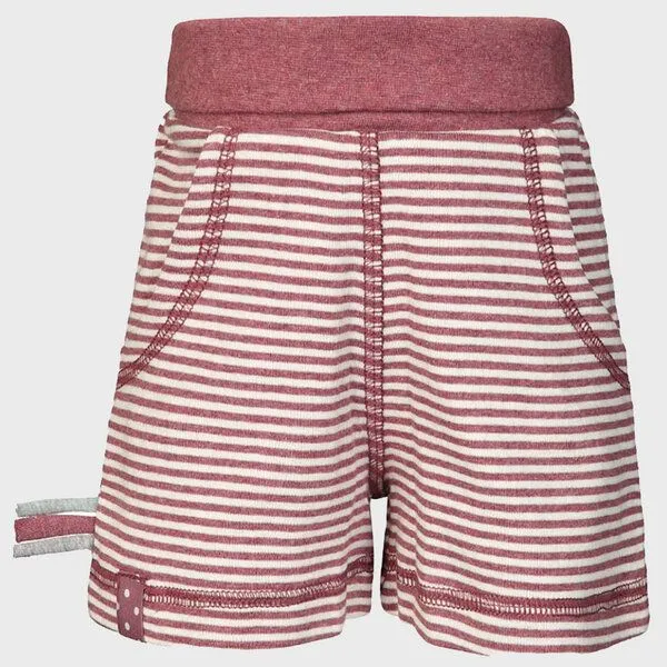 OrganicEra Gestreifte Baby-Shorts 'OrganicEra' aus Bio-Baumwolle, Rot, – Produktbild 3 von 4