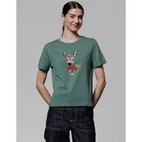 watapparel watapparel T-Shirt Frauen Rehkitz, Green bay, – Produktbild 1 von 1