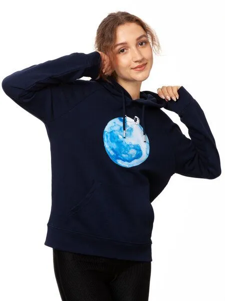 FellHerz FellHerz Damen Hoodie Moon Girl navy – Produktbild 6 von 6