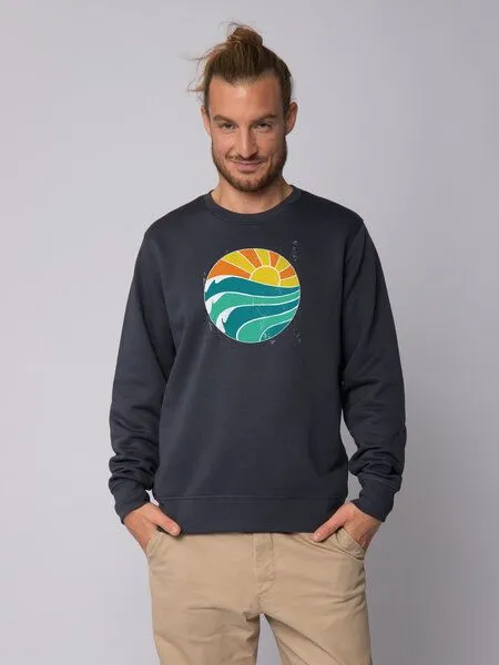 watapparel watapparel Sweatshirt Unisex Summer Sun, India ink grey, – Produktbild 2 von 3