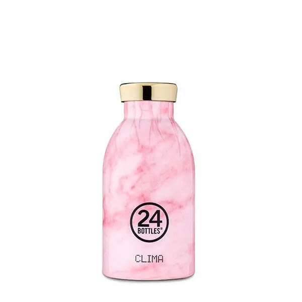 24bottles 24bottles 0,33l Thermosflasche - verschiedene Muster, Pink marble, – Produktbild 1 von 2