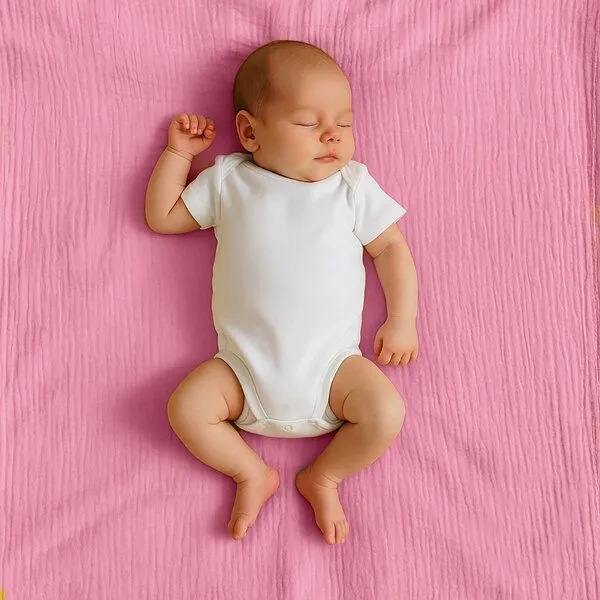 PAPATE PAPATE Maxi-Mulltuch aus Bio-Baumwolle, Rosa, – Produktbild 2 von 4
