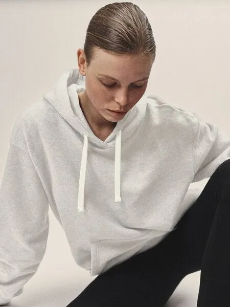 WOTE WOTE Hoodie Sweatshirt aus Organic Cotton - Bio Baumwolle, Off-white, – Produktbild 1 von 1