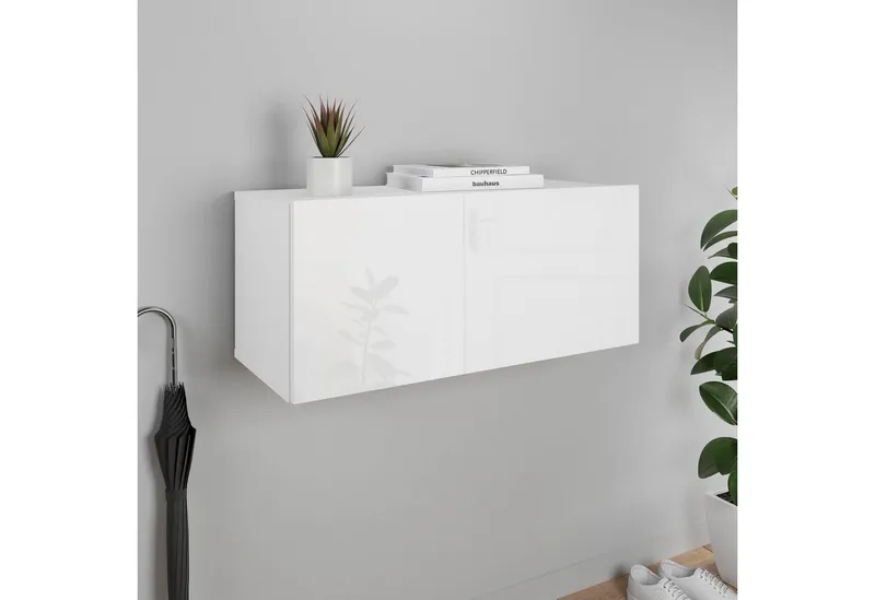 OTTO home Garderobenschrank Paris Kleine Garderobe Wandschrank 70 cm breit, 1 Klappe, Weiß, – Produktbild 2 von 5