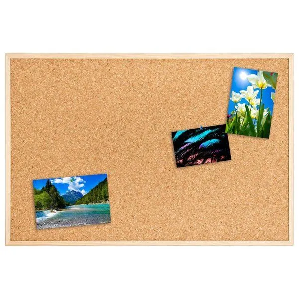 Kork-Deko Kork-Deko XL Pinnwand Memoboard aus Kork mit Holzrahmen - 90x60cm – Produktbild 3 von 4