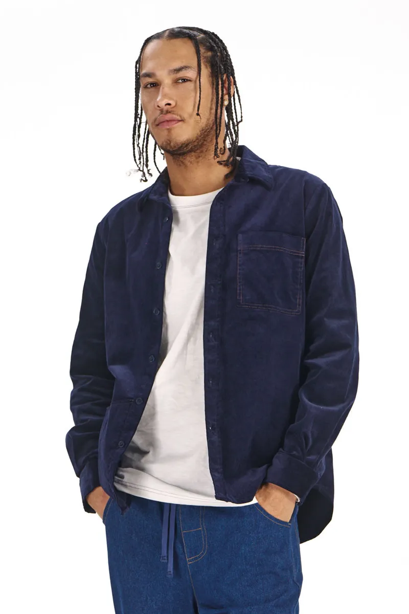 KOMODO KOMODO Herren vegan Overshirt Oscar, Blau, – Produktbild 2 von 2