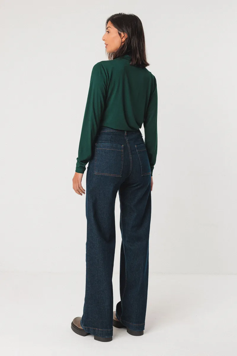 SKFK SKFK Damen vegan Jeans Ainhize Blau, Extra dunkelblau, – Produktbild 1 von 2