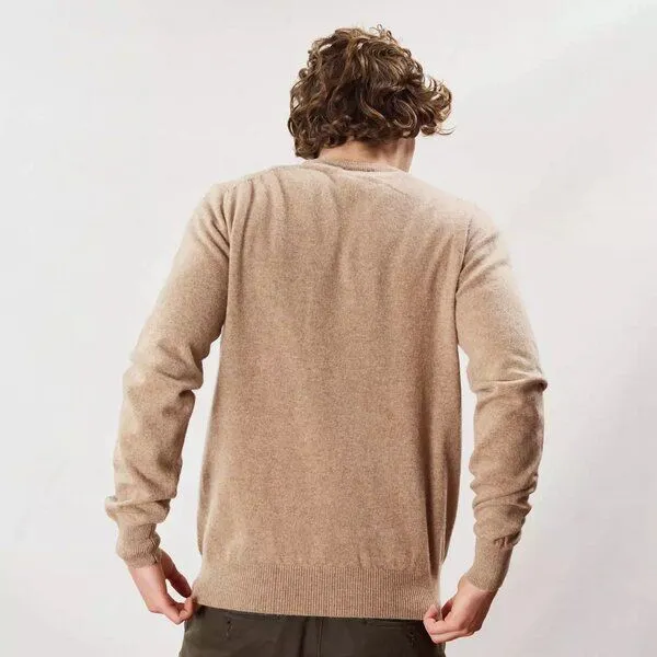 Osborne Knitwear Osborne Knitwear Gelongwoll-Pullover, Colt (beige), – Produktbild 2 von 4