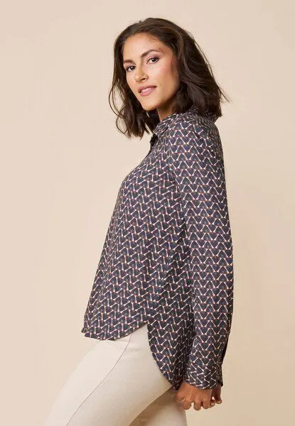 LANA Organic LANA Organic Hemdbluse, Modell Edita, Druck tereza, – Produktbild 3 von 4