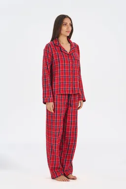 KOMODO KOMODO Damen vegan Pyjama Set Jim Jam Rot – Produktbild 1 von 1