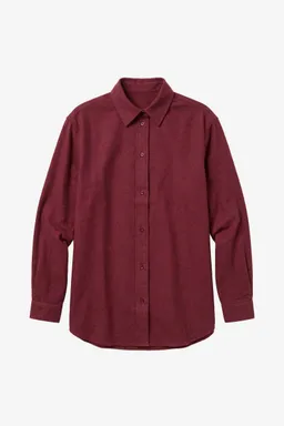 KnowledgeCotton Apparel KnowledgeCotton Apparel Damen vegan Hemd Vega Relaxed Flanell Burgunderrot – Produktbild 1 von 1