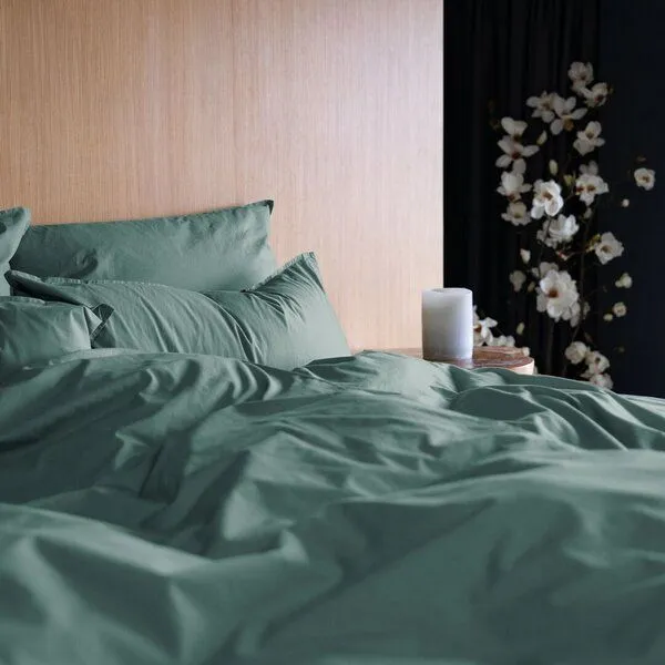 Kushel Towels Kushel Towels Bettwäsche SET aus Deckenbezug und Kissenbezug, Eucalyptus green (grün), – Produktbild 3 von 4