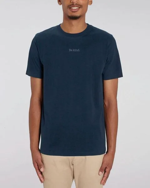 Human Family Human Family Bio Herren Rundhals T-Shirt "Be kind", Navy, – Produktbild 1 von 2
