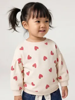 Vertbaudet Vertbaudet Baby Sweatshirt mit Herzenmotive – Produktbild 1 von 1