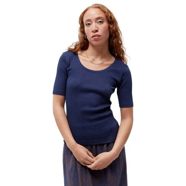 Givn Berlin Givn Berlin T-Shirt Anais, Nightshade blue rib, – Produktbild 1 von 4