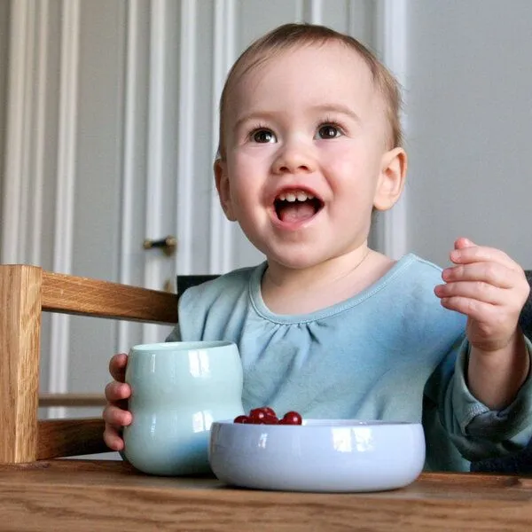 Zaunkönig Zaunkönig Porzellan-Set / Kindergeschirr, Rosa / gelb, – Produktbild 2 von 4