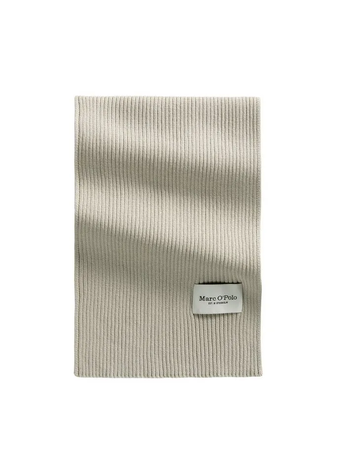 Marc O'Polo Marc O'Polo Strickschal aus reiner Bio-Baumwolle, Beige|braun, – Produktbild 1 von 3