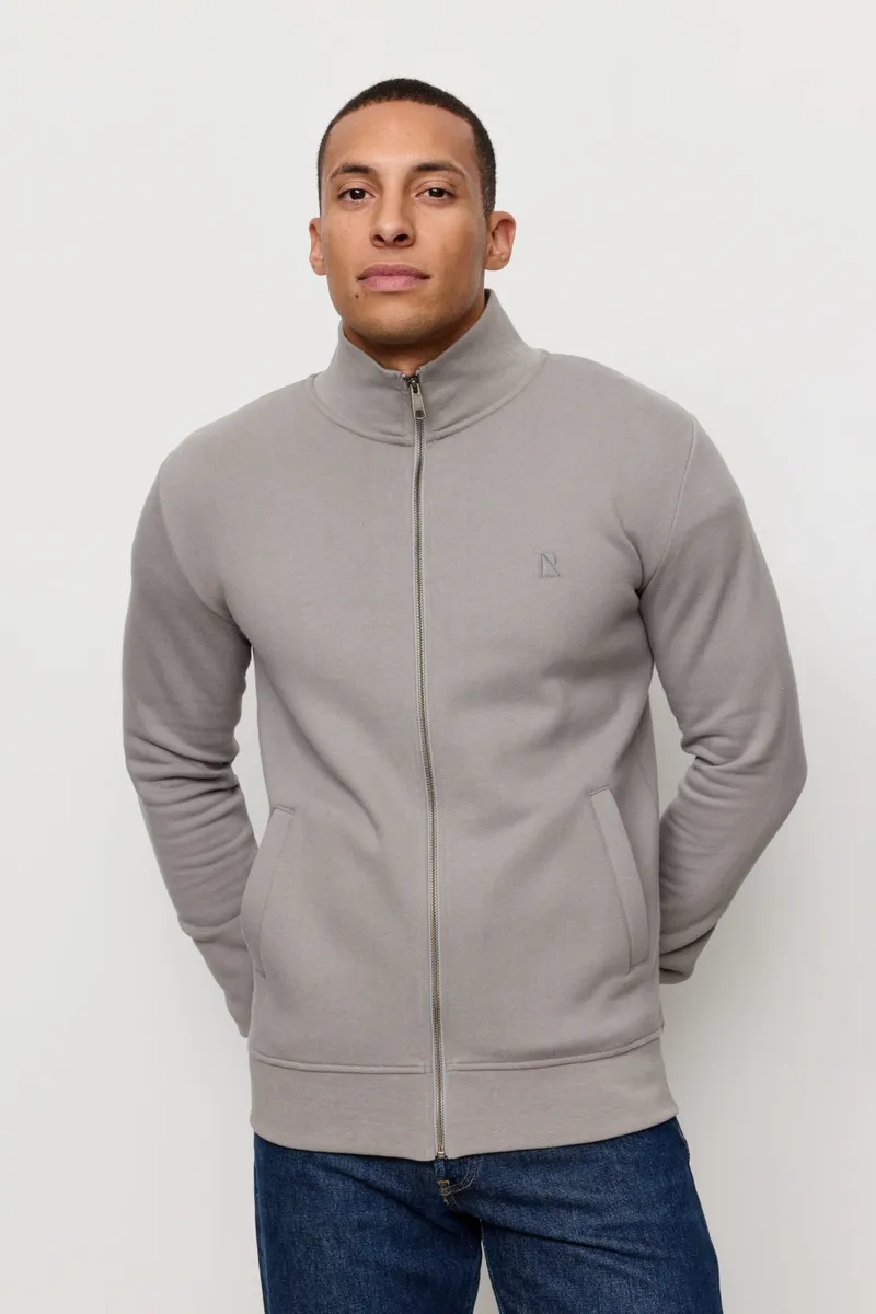 recolution Recolution Herren vegan Sweatjacke Camphor Greige, Grau, – Produktbild 2 von 2