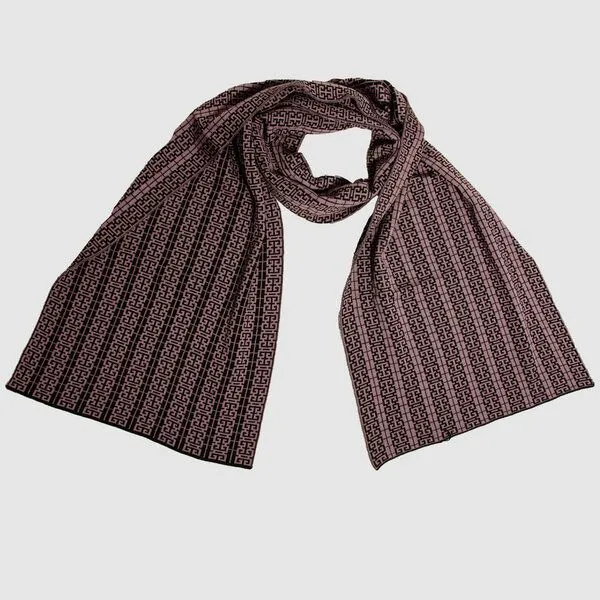 LANARTO slow fashion LANARTO slow fashion Schal Muster 'Peking' zweifarbig gestrickt aus mulesingfreier Merinowolle, Rosa, – Produktbild 3 von 3