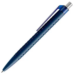 prodir prodir® Kugelschreiber QS40 PMT Air, blaue Mine, dunkelblau/silber satiniert, Silber / dunkelblau, – Produktbild 1 von 1