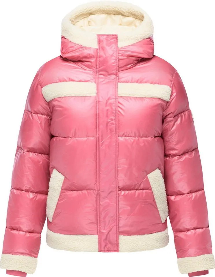 ragwear ragwear Winterjacke Editah Shiny YOUMODO Jacke mit Plüsch-Details und glänzender Optik, Rosa, – Produktbild 2 von 5