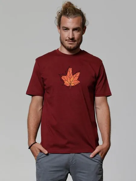 watapparel watapparel T-Shirt Unisex Herbst, Burgundy, – Produktbild 1 von 3