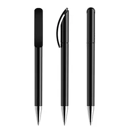 prodir prodir® Drehkugelschreiber DS3 TPC Twist, blaue Mine, schwarz, Schwarz, – Produktbild 1 von 1