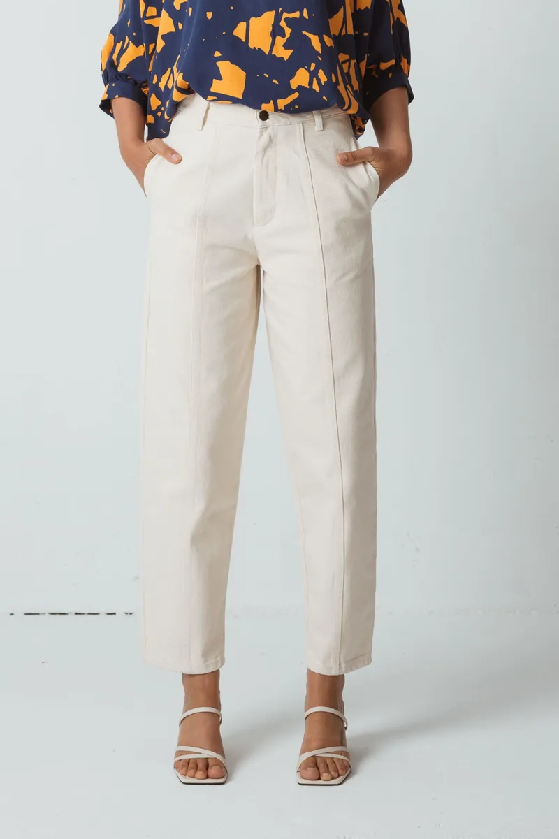 SKFK SKFK Damen vegan Hose Ekia Weiß, Weiß, – Produktbild 2 von 2