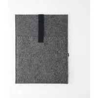matilda k manufaktur matilda k. manufaktur Minimalistische Laptophülle aus Wollfilz 'max' mit Einsteckfach | für MacBook |Air| Pro 13|14|15|16 Zoll, Dunkelgrau-schwarz, – Produktbild 1 von 1