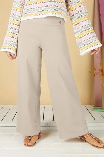La Gitana La Gitana Lange Damenhose Bio-Baumwolle „Anouk“ – Loose Fit, fair & nachhaltig produziert, Sand, – Produktbild 2 von 4