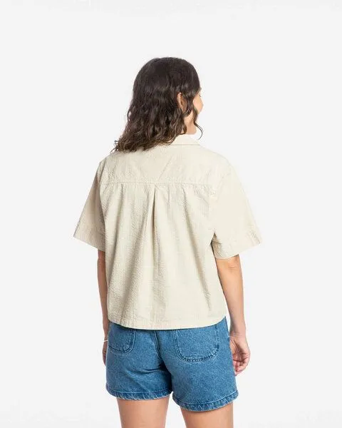 MATONA Matona Kurzärmelige Bluse | Seersucker Blouse | aus Bio-Baumwolle | GOTS-zertifiziert, Sand, – Produktbild 2 von 4