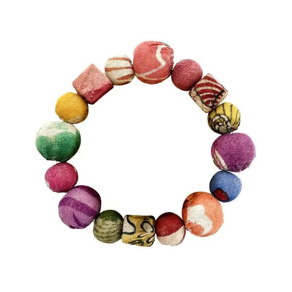 Worldfinds Worldfinds Kantha Armband Primary Shapes, Bunt, – Produktbild 1 von 2
