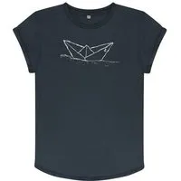 ilovemixtapes ilovemixtapes Paperboat Papierschiff Rolled Sleeve Damen T-Shirt aus Biobaumwolle – Produktbild 1 von 1
