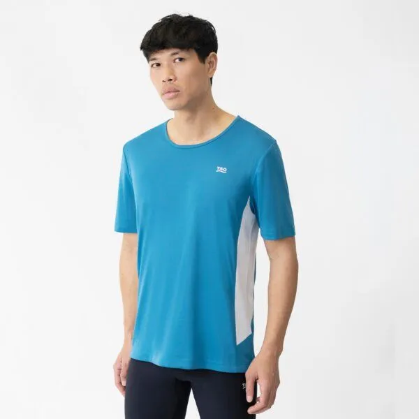 TAO Sportswear TAO Sportswear Atmungsaktives Herren Laufshirt Bahri mit Reflektoren, Türkis, – Produktbild 2 von 3