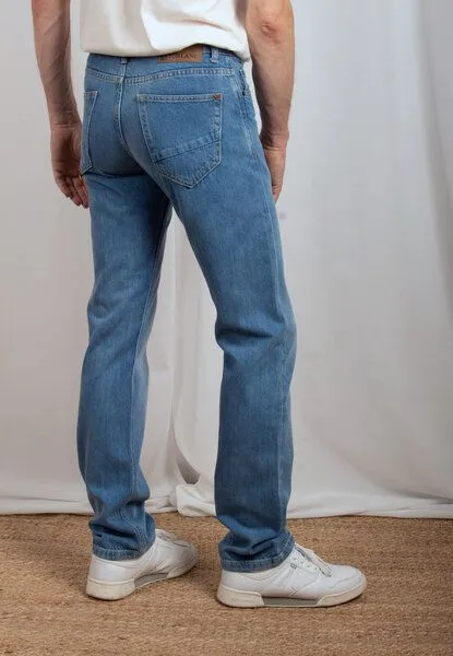 TORLAND TORLAND Straight Fit – Herrenjeans, Mid indigo (light stone wash), – Produktbild 4 von 5