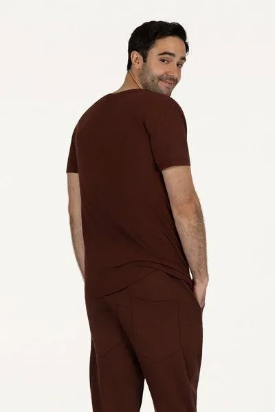 Renegade Guru Renegade Guru Herren Yoga Shirt Namaste, Marron (braun), – Produktbild 4 von 5