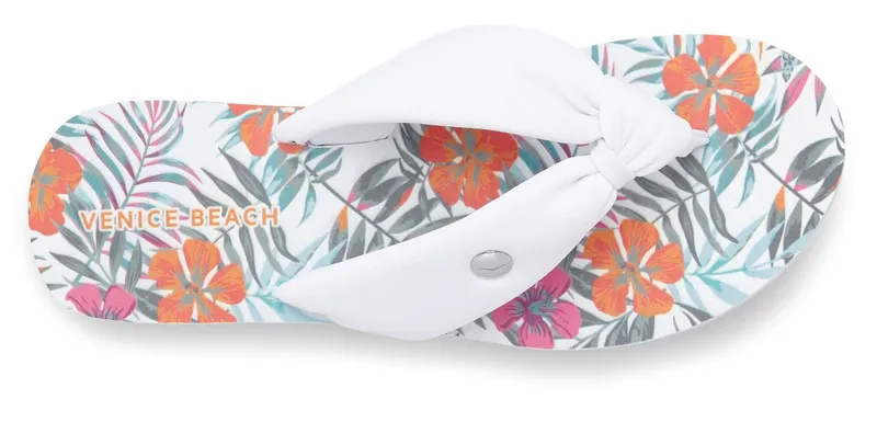 VENICE BEACH VENICE BEACH Sandale, Badeschuh, Sommerschuhe, Badelatsche, Flip Flop, Badeschlappe Badezehentrenner Zehentrenner mit wasserabweisender und leichter Sohle VEGAN, Weiß, – Produktbild 4 von 5