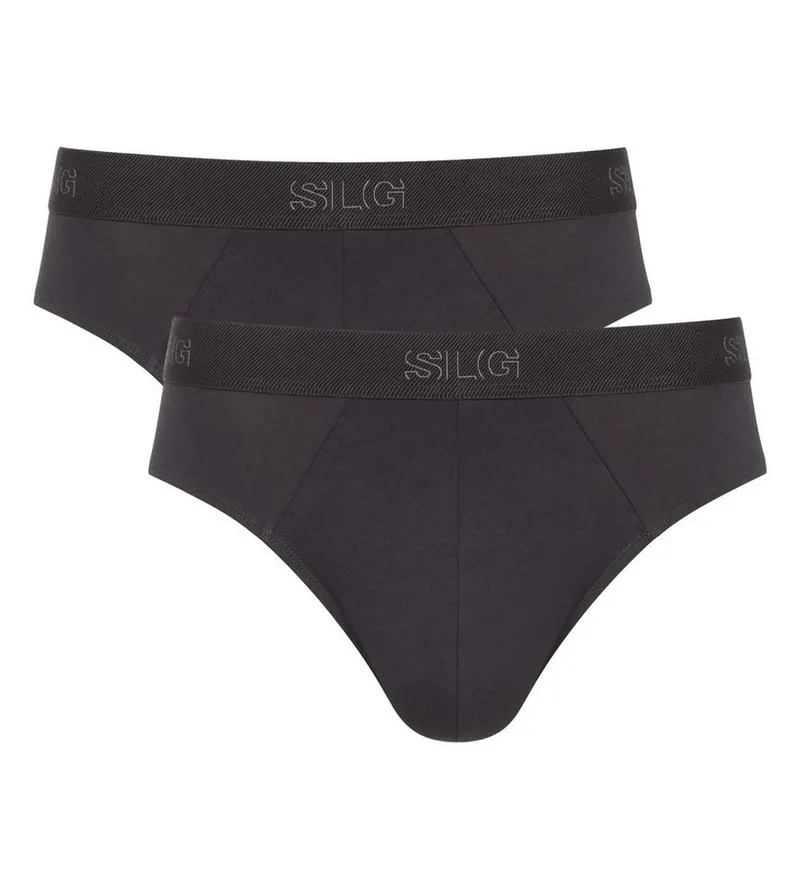 Sloggi Sloggi Slip SLG Base (2er Pack) ohne Eingriff, modern, Logobund, Cotton-Mix, Grau, – Produktbild 2 von 4