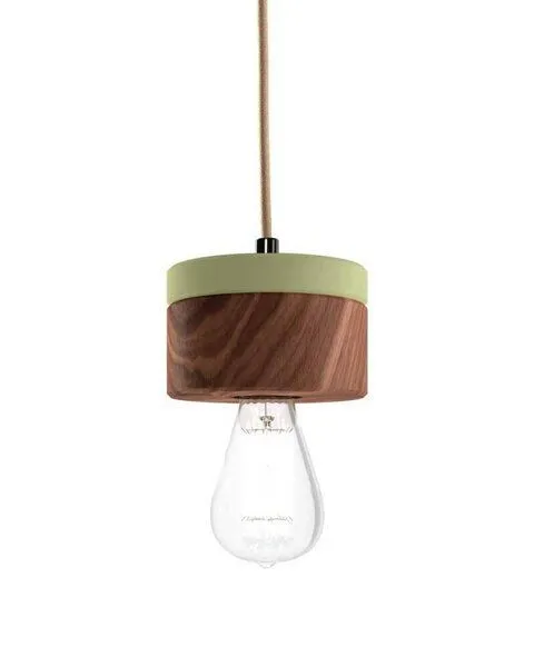 ALMUT von Wildheim ALMUT von Wildheim Pendelleuchte Walnussholz, dimmbar, Wasabigrün, – Produktbild 2 von 4