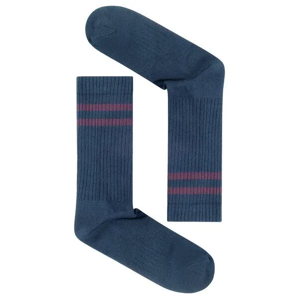 GreenBomb GREENBOMB Tennis-Socken Purple Stripes, Navy, – Produktbild 1 von 2