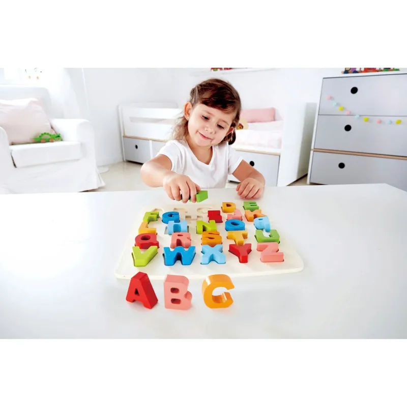 Hape Hape Puzzle mit Großbuchstaben, Mehrfarbig, – Produktbild 2 von 3