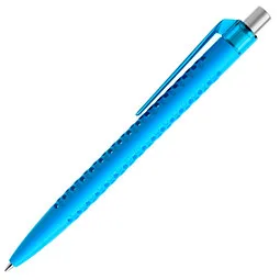prodir prodir® Kugelschreiber QS40 PMT Air, blaue Mine, cyanblau/silber satiniert, Silber / hellblau, – Produktbild 1 von 1