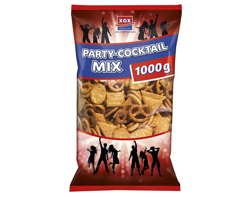 XOX XOX Knabberei, XOX Party Cocktailmix gesalzenes Laugen und Weizengebäck 1000g – Produktbild 1 von 3